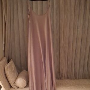 Zara Elegant Tan Maxi Light Knit Dress